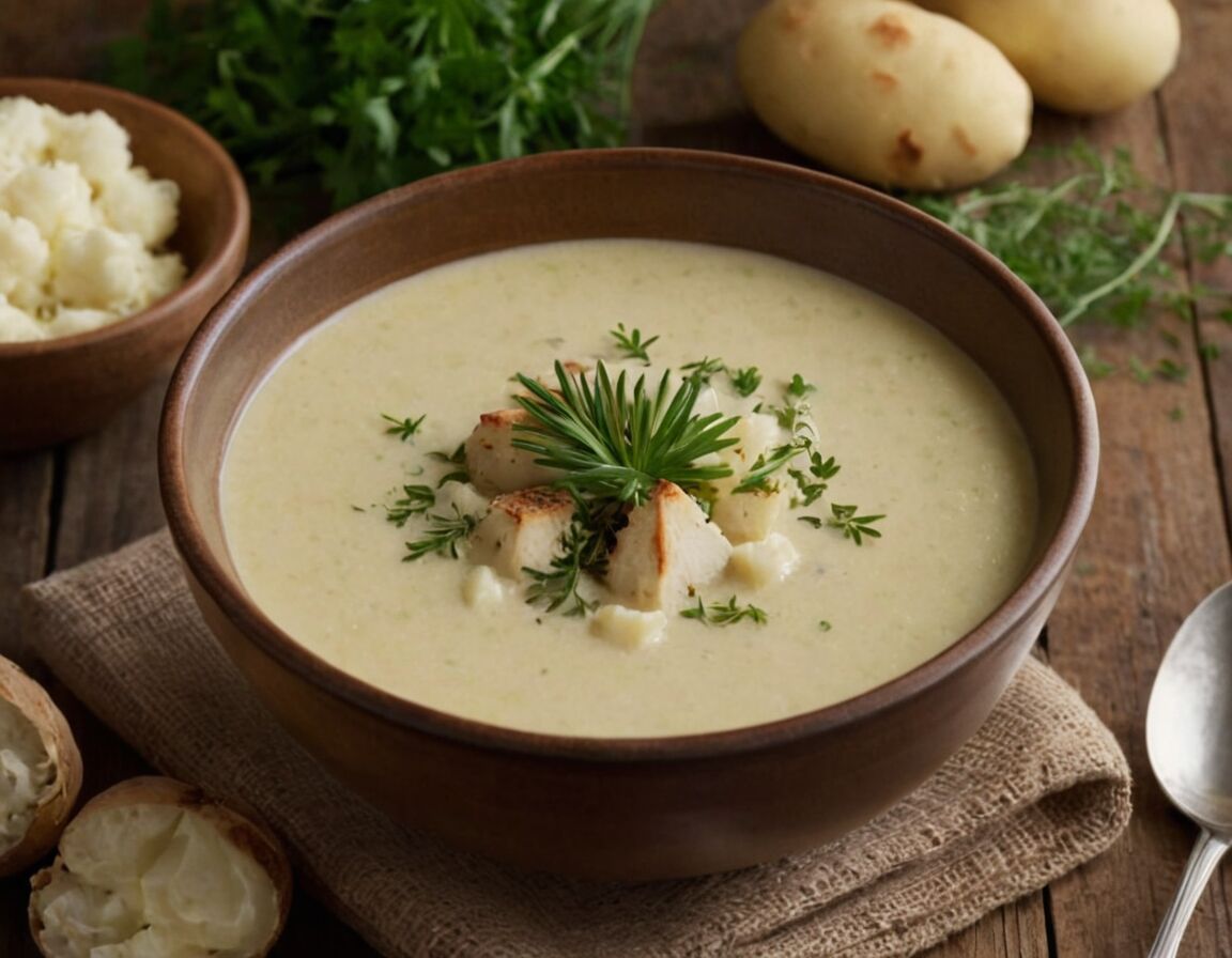 Cremige Sahne unterrühren für extra Geschmack - Kartoffel Blumenkohl Suppe – Ein Leckeres Rezept
