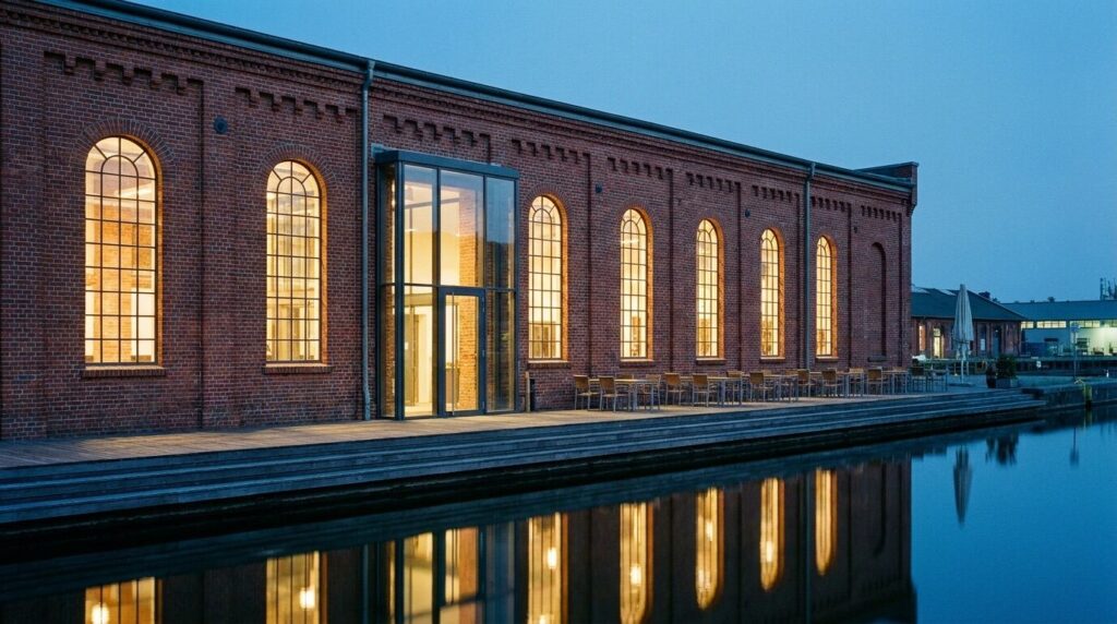 Gutenberg Digital Hub Mainz: Woher der Name stammt Altes Backsteinlager am Mainzer Hafen als Standort des Gutenberg Digital Hub