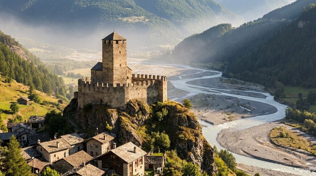Burg Gutenberg: Welche Burg dieses Namens ist gemeint? Mittelalterliche Burg Gutenberg auf einem Felshügel über dem Rheintal
